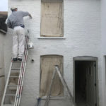 47 - 49 Bridge Street - painting rear of building on Haylett Mews