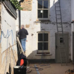 Lime pointing on rear building Bridge Street
