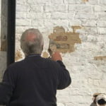 Lime pointing on rear of building Bridge Street