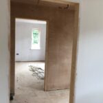 Ladys Drove Interior - Begining painting as plaster dries